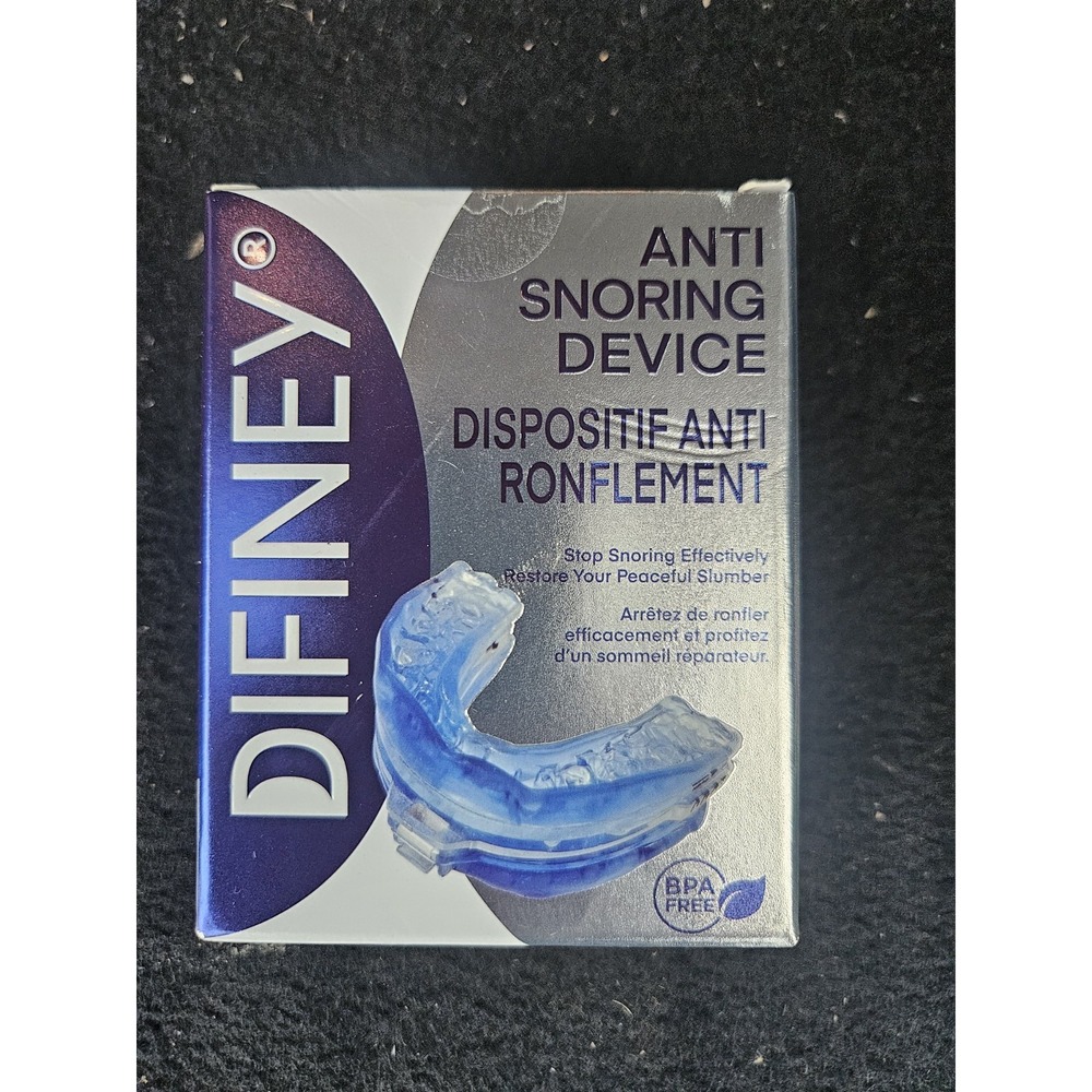 Difiney Anti Snoring Mouthpiece Adjustable BPA Free Adult Snore Reduction Device